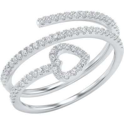 Ring Fingerring Damenring Silberring mit Zirkonia Steinen Echtschmuck