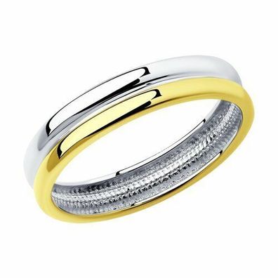 Ring Silber vergoldet Bicolor Fingerring Echtschmuck Sokolov bei Secretforyou