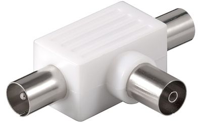 goobay Koax T Adapter doppelt Koax Stecker auf Koax Buchse (Bulk)