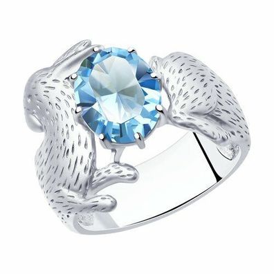 Silberring Ring Fingerring 925 Silber Swarovski Kristalle Damenring aus Silber