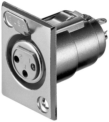 goobay Mikrofon Einbaubuchse XLR 3 Pin (Bulk)
