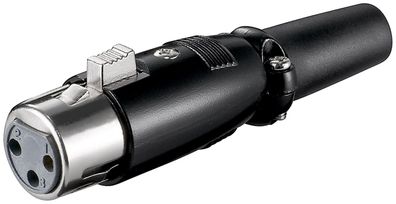 goobay Mikrofonkupplung XLR 3 Pin mit geschraubter Zugentlastung