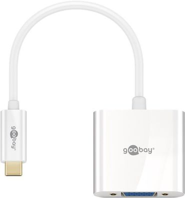 goobay USB C Adapter VGA weiß (1er Softpack)