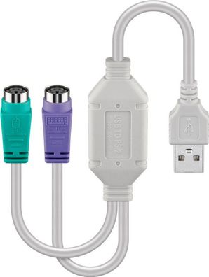 goobay USB auf PS/2 Konverter/Adapter weiß (Bulk)