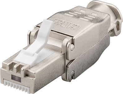 goobay Werkzeugfreier RJ45 Stecker STP geschirmt vergoldet (Bulk)