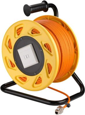 goobay Mobile RJ45 Netzwerkkabeltrommel orange 50 m