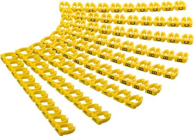 goobay Kabelmarker Clips Buchstaben A bis C bis 6 mm (10er Softpack)