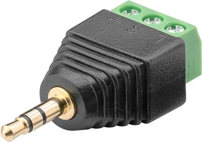 goobay Terminal Block 3 Pin auf Klinke 3,5 mm Stecker (Bulk)