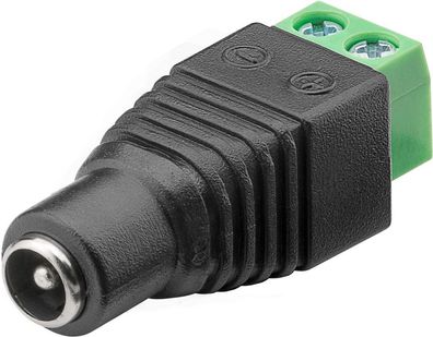 goobay Terminal Block 2 Pin auf DC Buchse 5,5 x 2,1 mm (Bulk)