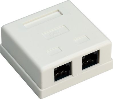 goobay CAT 6 UTP Anschlussdose RJ45 2 port