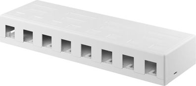 goobay Keystone Leergehäuse 8 port weiß (Bulk)