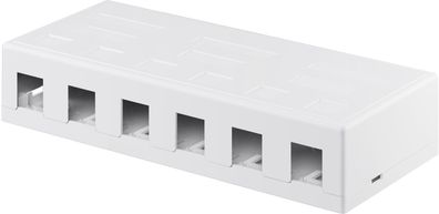 goobay Keystone Leergehäuse 6 port weiß (Bulk)
