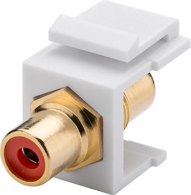 goobay Keystone Modul Cinch/RCa2 x Cinch Buchse vergoldet rot (Bulk)