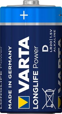 Varta Longlife Power Alkali Mangan Batterie LR20/D Mono 1,5 V (Bulk)