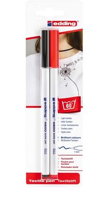 edding 4600 Textilstift sortiert (2er Blister)