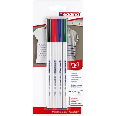 edding 4600 Textilstift basic sortiert (4er Blister)