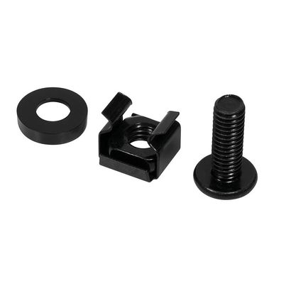 LogiLink Käfigmuttern Befestigungssatz M6 schwarz (50er Set)