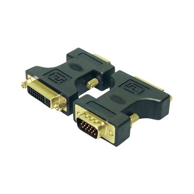 LogiLink DVI Adapter DVI I/F zu VGA/M 1080p schwarz (1er Softpack)