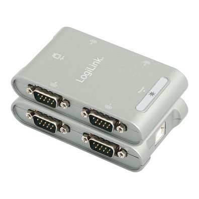 LogiLink USB 2.0 auf 4 x Seriell Adapter (1er Faltschachtel)