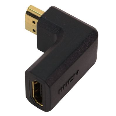 LogiLink Adapter HDMI 90° gewinkelt 4K 30 Hz schwarz (1er Softpack)