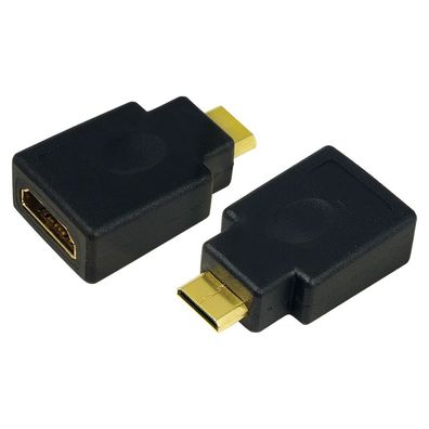 LogiLink Adapter HDMI auf Mini HDMI 4K 30 Hz schwarz (1er Softpack)