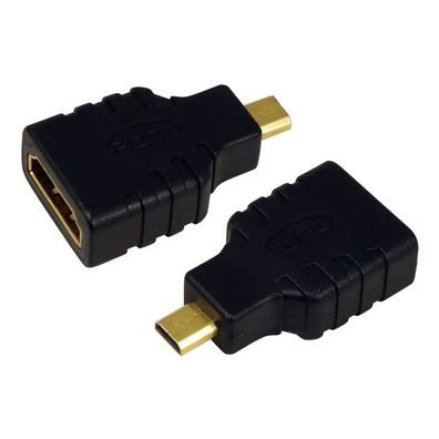 LogiLink Adapter HDMI auf Micro HDMI 4K 30 Hz schwarz (1er Softpack)