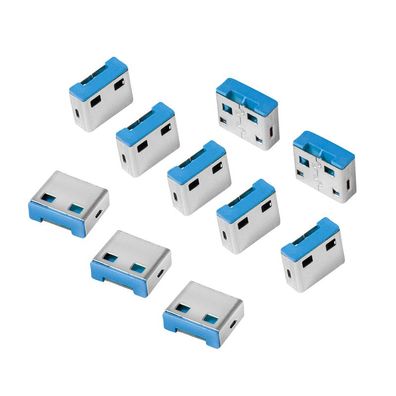 LogiLink USB Port Schloss blau (10 Stück)