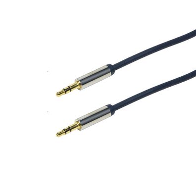 LogiLink Audio Anschlusskabel 3.5 dunkelblau 0,3 m