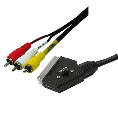 LogiLink Kabel Scart auf RCA 2 m