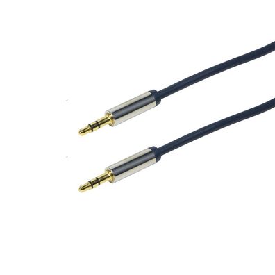 LogiLink Audio Anschlusskabel 3.5 dunkelblau 3 m
