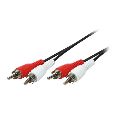 LogiLink Audio Kabel 2 x Cinch zu 2 x Cinch schwarz 2,5 m