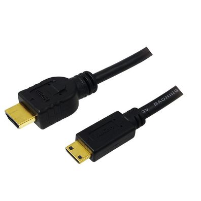 LogiLink High Speed HDMI Kabel auf HDMI Mini mit Ethernet vergoldet 1 m