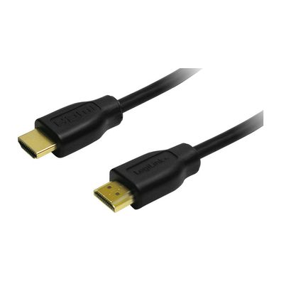 LogiLink High Speed HDMI Kabel 4K 30 Hz mit Ethernet vergoldet schwarz 1 m