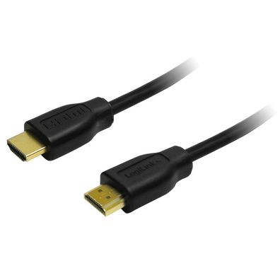 LogiLink High Speed HDMI Kabel 4K 30 Hz mit Ethernet vergoldet schwarz 7,5 m