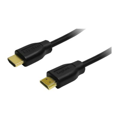 LogiLink High Speed HDMI Kabel 4K 30 Hz mit Ethernet vergoldet schwarz 10 m