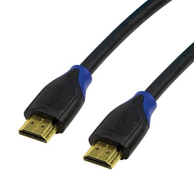 LogiLink High Speed HDMI Kabel mit Ethernet 4K 60Hz schwarz blau 3 m