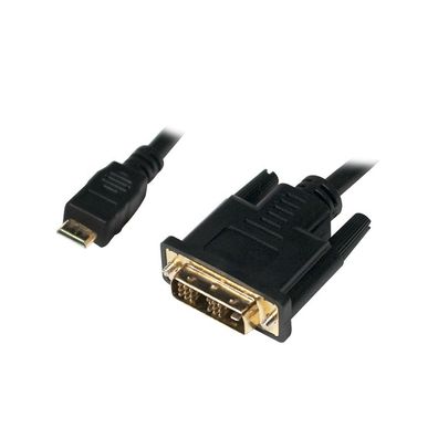 LogiLink Kabel Mini HDMI auf DVI D/M schwarz 1 m