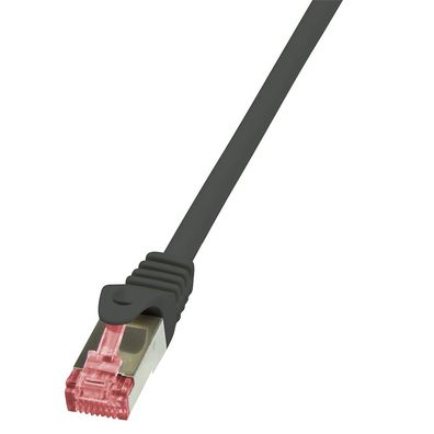 LogiLink CAT 6 Patchkabel S/FTP PIMF PrimeLine schwarz 0,25 m