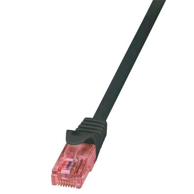 LogiLink CAT 6 Patchkabel U/UTP PrimeLine schwarz 0,25 m