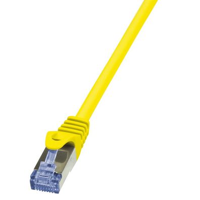 LogiLink CAT 6A Patchkabel 10G S/FTP PIMF PrimeLine gelb 0,25 m