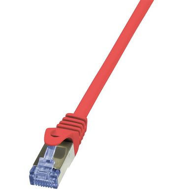 LogiLink CAT 6A Patchkabel 10G S/FTP PIMF PrimeLine rot 0,25 m