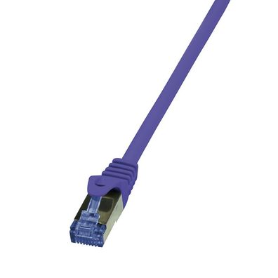 LogiLink CAT 6A Patchkabel 10G S/FTP PIMF PrimeLine violett 0,5 m