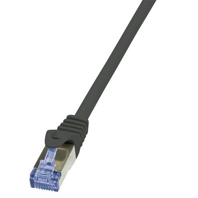 LogiLink CAT 6A Patchkabel 10G S/FTP PIMF PrimeLine schwarz 1 m