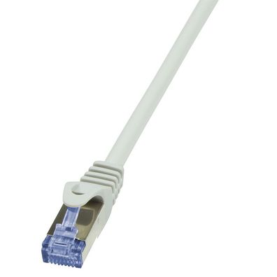LogiLink CAT 6A Patchkabel 10G S/FTP PIMF PrimeLine grau 1 m