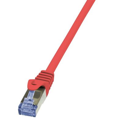 LogiLink CAT 6A Patchkabel 10G S/FTP PIMF PrimeLine rot 1 m