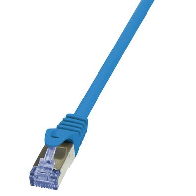 LogiLink CAT 6A Patchkabel 10G S/FTP PIMF PrimeLine blau 1 m