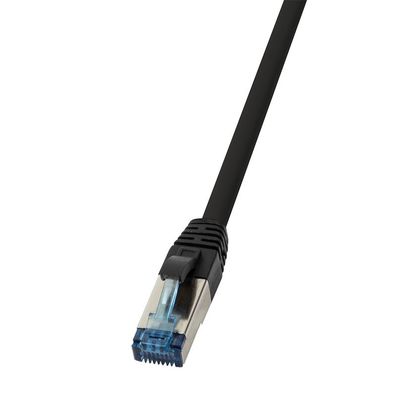 LogiLink CAT 6A S/FTP PUR Patchkabel 10G für Industrieanwendungen schwarz 2 m