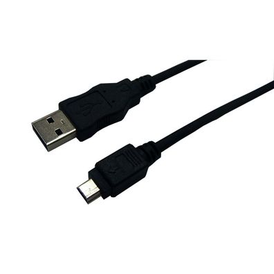 LogiLink USB 2.0 Kabel auf Mini USB/M schwarz 1,8 m