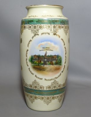 Porzellan-Vase 25cm hoch München Bavaria Ruhmeshalle antik Andenkenporzellan gemarkt