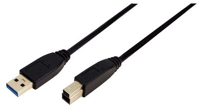 LogiLink USB 3.0 Kabel Anschluss A auf B 2 x Stecker 200 m